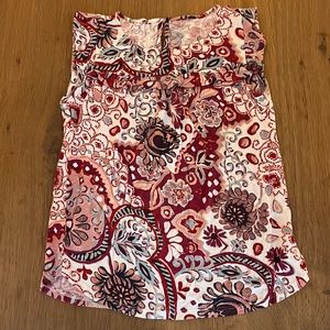 LOFT, Pink/Blue/Mint Sleeveless Shirt